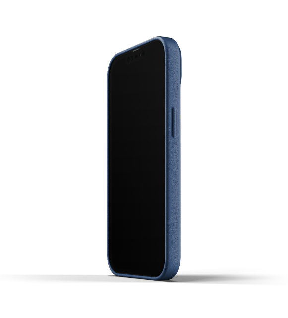 Funda de piel Mujjo iPhone 13 color azul